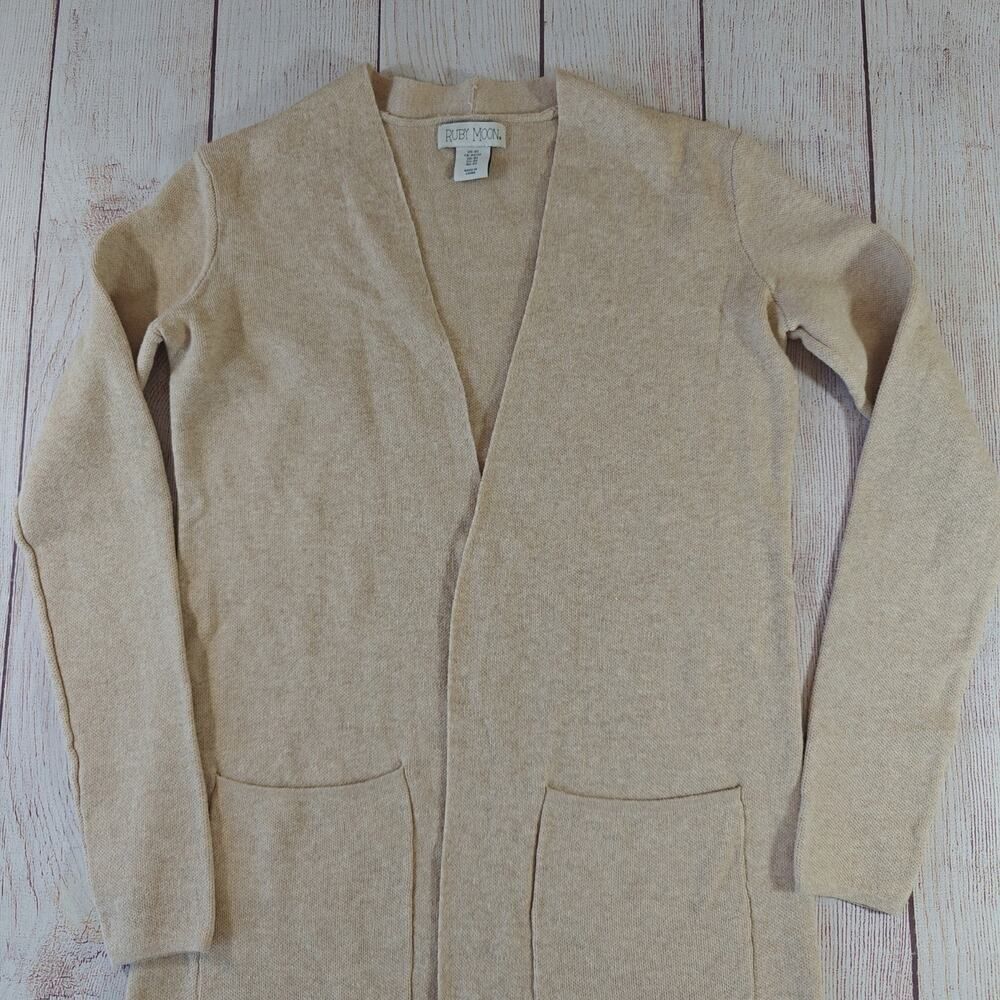 Ruby Moon Open Front Long Cardigan With Pockets S… - image 6